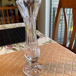 Cut Glass Unusual Bud Vase 7 1/2" High